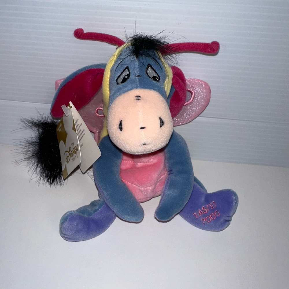 Disney Store Butterfly Eeyore 2000 Easter  Bean Bag Plush Winnie the Pooh NWT - Picture 9 of 14